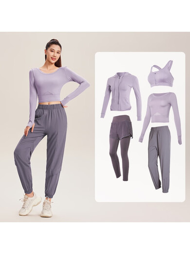 Vanstick Yoga Wear Women's Suit Morning Running Professional Sportswear Autumn and Winter New Pilates Training Black (Long Sleeve) Two-piece Set tc42757瓓S