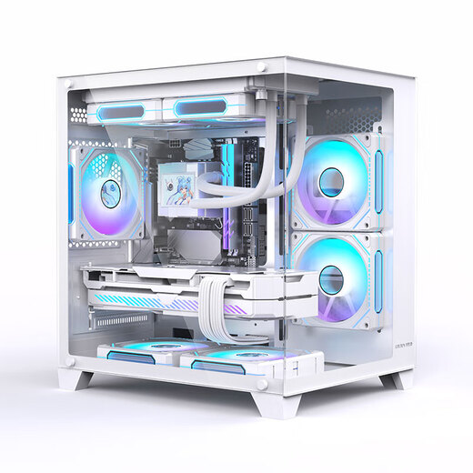 ASUS AMD Ryzen R5 5600/5700X/9600X/RX7650GRE/RTX5060/Game Desktop Computer Host Assembly Computer Complete Specifications Six丨R7 5700X+RTX5060 White Desktop Assembly Computer