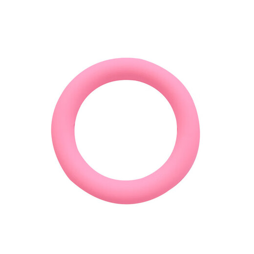 Silicone teether food-grade hole-shaped circle ring bite gum for babies during the oral period to prevent falling off and bite, black