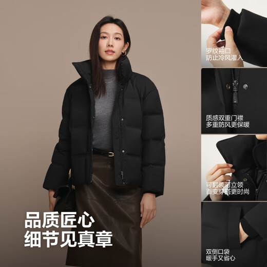 Bosideng winter down jacket, goose down women's business thickened lapel, the same style New Year's red jacket sold in shopping malls
