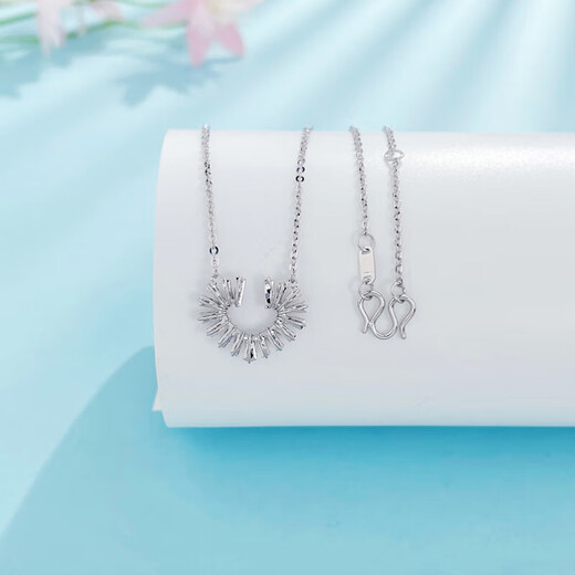 Laofu gold platinum necklace pt950 winding love platinum necklace women's birthday and Valentine's Day gift for girlfriend and wife, about 4.28g