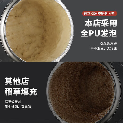 Extra thick thermal insulation bucket stainless steel commercial stall ice powder bucket large capacity cold storage bucket insulated box ice water bucket breakfast bucket thickened 40L dragon-free mini model holds about 34Jin Jin is equal to 0.5kg