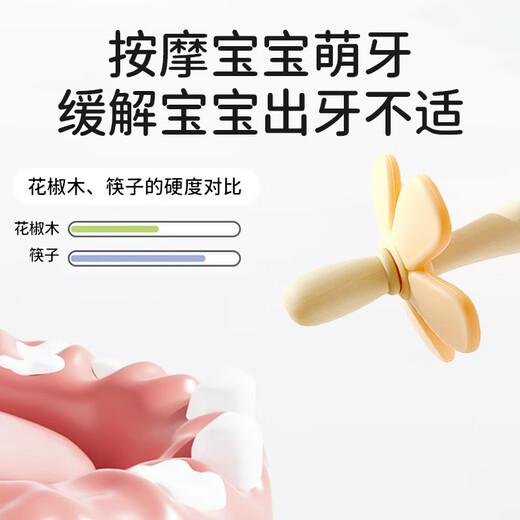 Ipoosi pepper wood molar stick log baby 3456 months and above baby chewing gum oral period