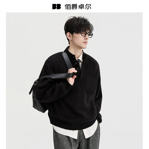 Piaget Zall Wool Henley Collar Commuting Sweater Men's 2025 Early Winter New Sweater Men Y541555 Mocha Color 2XL (185)