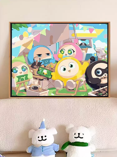Qili Easter Egg Party Digital Oil Painting IY Children's Hand-drawn Cartoon Filling Coloring 2025 Acrylic Oil Painting LL15781 Acrylic Painting + Professional Oil Canvas + Multiple Professional Paintings