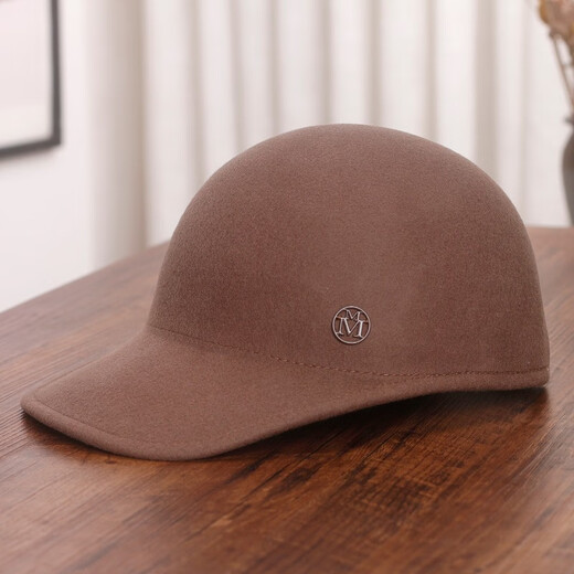 Hanqing Mid-summer Hat Women's Autumn and Winter Woolen Baseball Cap British Retro Knight Hat Korean Style Personalized Versatile Duck Tongue Equestrian Hat Fashion Black M (56-58cm)