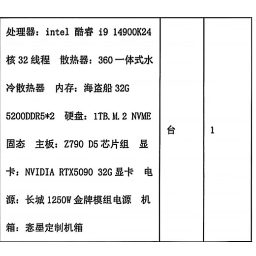 Tanmo customized server (three-year warranty) 14900k+64G+5090 32G
