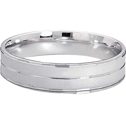 Laofu gold platinum ring platinum double layer ring couple ring gift girlfriend girlfriend gift gift men's ring about 5.87g