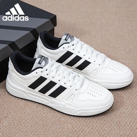 Adidas men's and women's shoes, casual sneakers, non-slip, durable, stylish, breathable, couple's white shoes