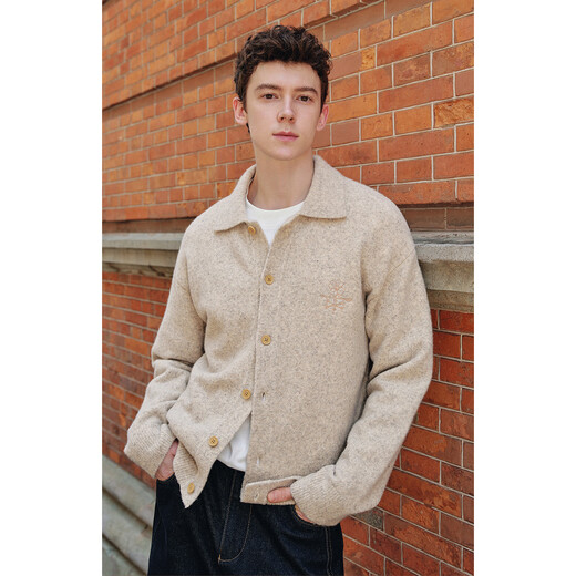 NVG YOUNG Italian dinghy men's trendy wool cardigan jacket spring and autumn casual knitted sweater for men and women