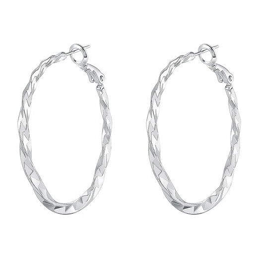 Lnieer Xu Wo Dazzling Zhao Lusi Xu Yan's same style plain hoop earrings for women without pierced ear clips high-end earrings earrings earrings plain hoop earrings 925 silver needle