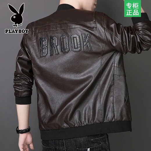 Кожаная мужская куртка Playboy Haining, большой размер, мягкая кожа, новинка 2025 года, осенне-зимний стиль, красивая бархатная корейская куртка, мужская куртка, черный бархат, размер XL Рекомендуется 116-140 Джин Джин равен 0,5 кг