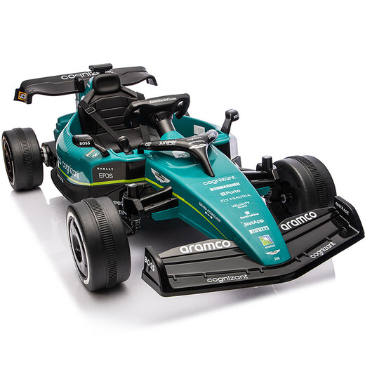 BeRica Aston Martin authorized F1 children's electric car kart remote control toy car 3-6th birthday gift