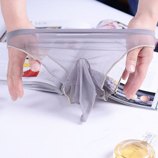 Men's sexy underwear men's passionate men's thong see-through sexy boys' temptation and flirting without taking off 2025 new style 06 black M