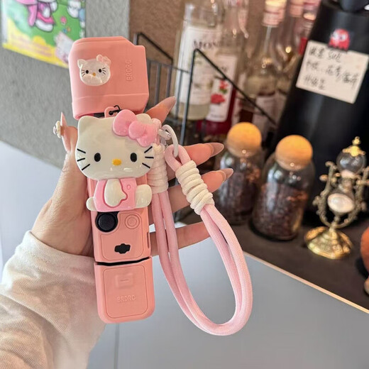 Wen Shiou DJI protective case pocket3 protective case cute pajamas puppy silicone gimbal camera body anti-scratch accessories stand-alone version blue fish protective case