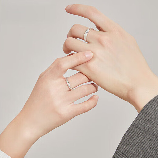 DRpt950 baby's breath ring for men and women, plain rings, couple rings, a pair of Valentine's Day birthday gifts for girlfriends, baby's breath ring - matching ring + brand gift box