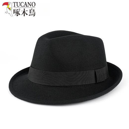 Woodpecker Old Man Hat Spring and Autumn Top Hat Old Man Hat Grandpa Gentleman Hat Middle-aged Men's Hat Dad Style Shanghai Beach Hat Black One Size (About 58cm)