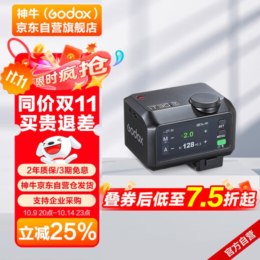 Godox iT30Pro touch screen flash small hot shoe interface on-camera flash small square convenient outdoor shooting portrait digital mirrorless black Canon version