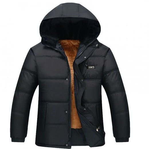 Playboy (PLAYBOY) middle-aged down jacket men's winter plus velvet thickening extra large men's jacket elderly wide fashionable casual dad wear black gold inner alchemy collection and purchase priority delivery XL 100-130Jin Jin equals 0.5 kg