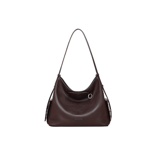 Viney cowhide tote bag women's bag large capacity crossbody bag brand birthday gift for girlfriend and wife brown practical shoulder bucket bag light luxury high-end fashion versatile casual commuting bag