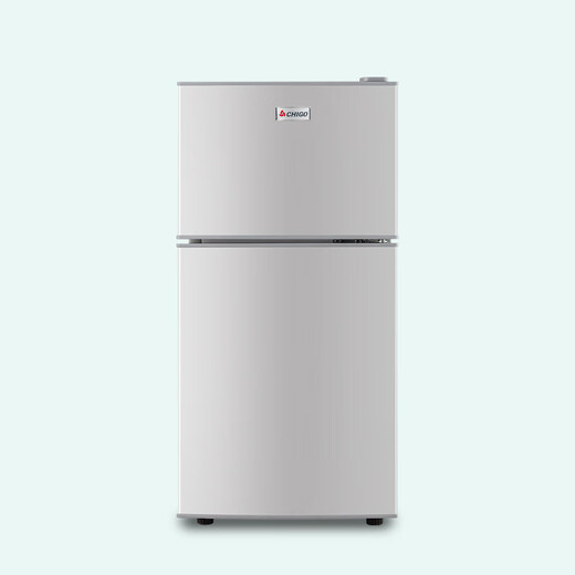 CHIGO Doppeltür-Kühlschrank für den Haushalt, klein, erstklassige Energieeffizienz, gekühlter Gefrierschrank, kleiner Kühlschrank zur Miete, Wohnheim, Wohnung, Büro, Haushalt, kleiner Kühlschrank 68 Liter + oberes Gefrierfach und untere Kühlung + erstklassige Energieeffizienz + beleuchtete Version