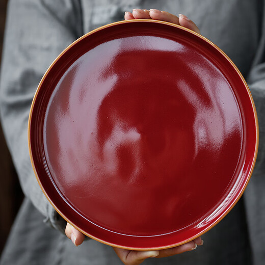 SUSHI CERAMICS tea set set with red lidded bowl plus 4 teacups with ceramic tray, wedding tea ceremony, Kung Fu tea set gift set