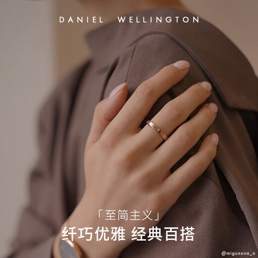 Daniel Wellington dw ring for women, classic series couple ring, rose gold No. 54, birthday gift for girlfriend DW018