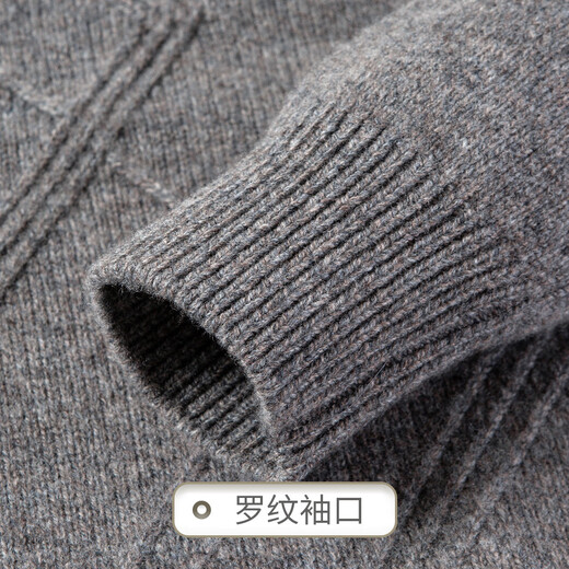 Rich 100% sheep wool heavy thickened winter men's half turtleneck woolen sweater men's warm knitted sweater