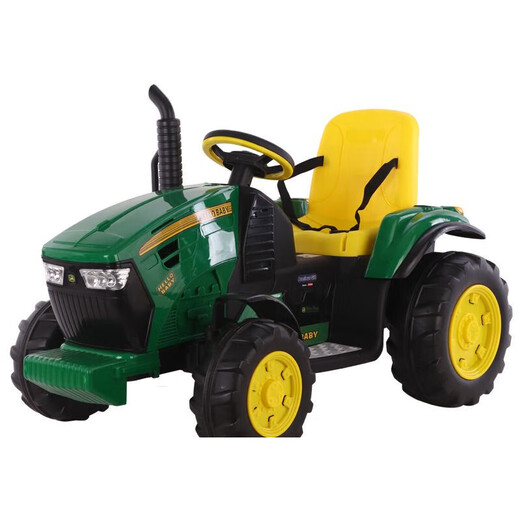 Hello Baby Internet celebrity children's tractor electric toy car that can sit with a bucket for children and babies remote control double car extra large red 12V7+remote control+tow bucket dual drive