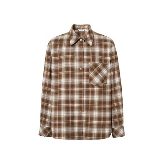 Eveli (eifini) Jiang Xin endorses Eveli Warm Maillard Brushed Commuting Comfortable Shirt 25 Winter New Top Women Brown S 80-105Jin Jin is equal to 0.5 kg