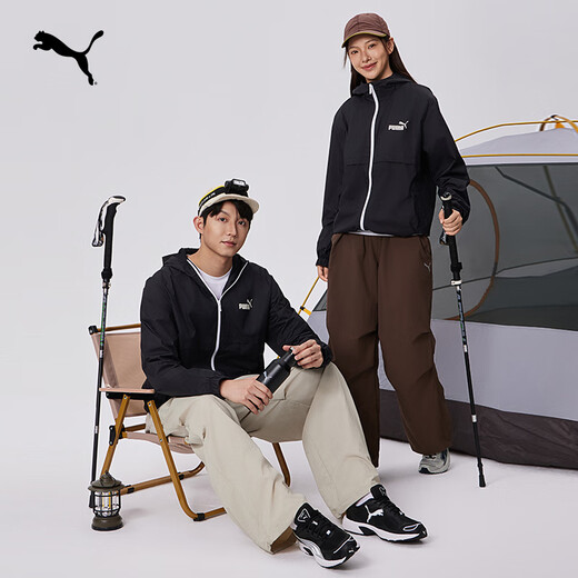 PUMA windproof and water-repellent outdoor sports jacket men's new autumn casual jacket top 849462 black-01 XL (185/104A)