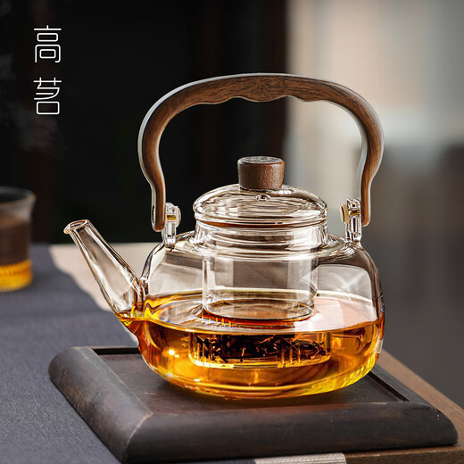 Gaoming glass teapot high temperature resistant thickened water boiling teapot household electric ceramic stove special teapot Mingxiang teapot 1100ml
