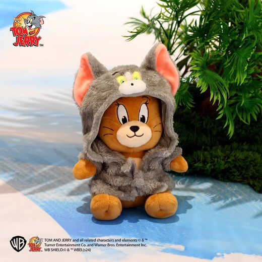 Tom and Jerry plush toy cute CP bathrobe Tom cat doll healing doll birthday gift plush toy for girls