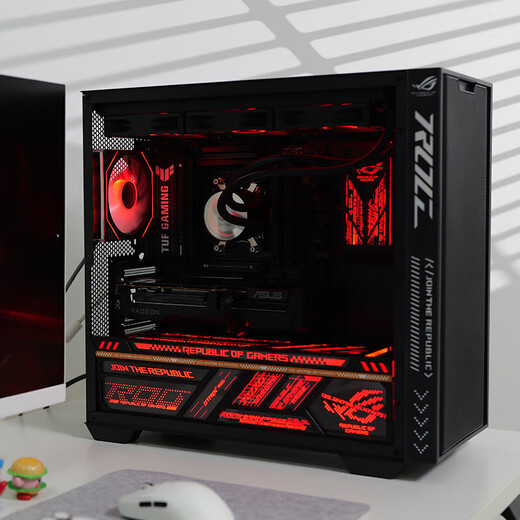 ASUS Chasing Shadow 24-issue interest-free RTX5080/5070 graphics card AMD Ryzen 9800X3D thousand frames e-sports game console assembly computer DIY desktop complete machine air duct chassis R7 9800X3D + ASUS RTX5080 configuration six