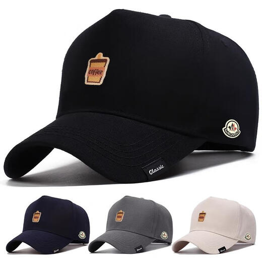 Mongolian piano new baseball cap for men and women, same style peaked cap, fashionable and versatile sun hat, fashionable and simple outdoor, suitable for all seasons, black