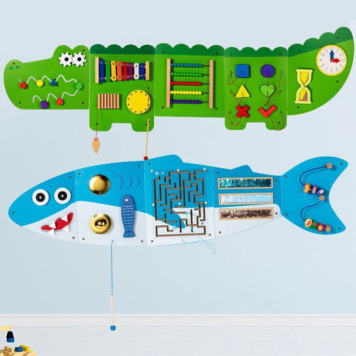 Hongtong Kinderwandspiele Kindergartenkorridordekoration Wandmontage Wand Früherziehung Puzzlebetrieb kognitives Brettspielzeug Hauptbild