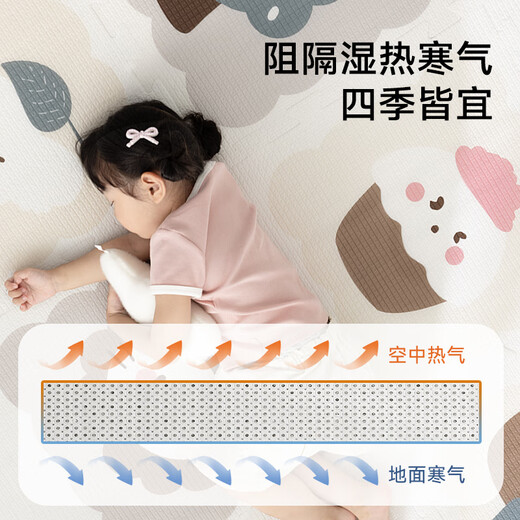 Babybox babybox crawling mat EPE baby anti-fall crawling mat children's spliced foam floor mat 6 pieces 2CM thickened