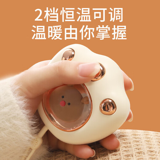 Creative accessories of the same style winter portable explosion-proof hand warmer cute pet mini electric hand warmer usb rechargeable cat claw hand warmer three cat claws beige