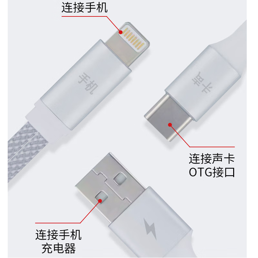 Aiken Apple OTG cable is suitable for Apple mobile phone live broadcast conversion cable rechargeable live broadcast Apple OTG data connection cable