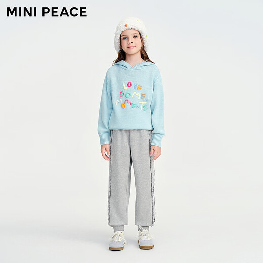 MiniPeace太平鸟童装冬新针织长裤FBGHE4E97 静谧灰 130