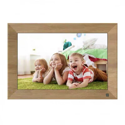 Marco de fotos inteligente en la nube HD Pantalla táctil de inicio de 10 pulgadas Carga remota Reproductor de álbumes de fotos electrónicos Memoria de 32G de color de grano de madera de 10 pulgadas