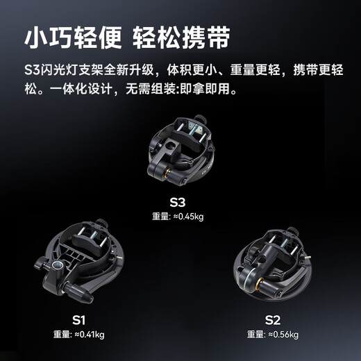 Godox Godox S3 flash bracket V100/V1pro/V860III/AD200pro/V480/S-type chuck hot shoe lamp holder universal Baorong mouth S3 chuck