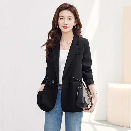 Sibaishe slit suit 2025 autumn new women's fashionable and capable commuting slim casual suit jacket