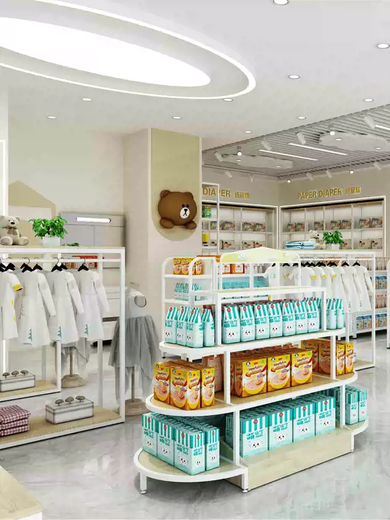 Yusenyi Maternity and Baby Store Display Rack Milk Powder Diapers Maternity and Baby Store Display Rack Baby Products Rack High Cabinet Convenience Store White Universal Clothing Back Cabinet