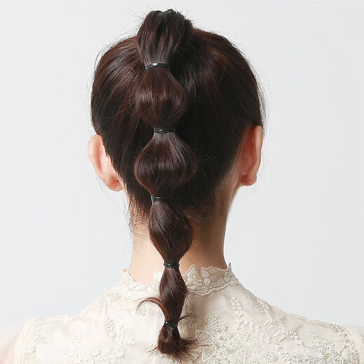 Ye Feili about 500 thickened disposable rubber band headbands high elastic children's rubber band hair band black