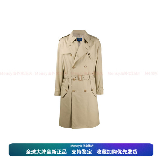 RALPH LAUREN 拉夫劳伦FW21 系腰带设计双排扣翻领外套风衣 男款 驼色新年礼物 驼色 S