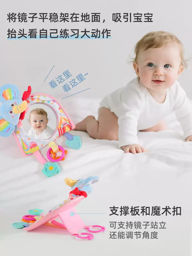 祜社安全座椅观察镜车内后视镜看宝宝镜子车载婴儿反向镜后排汽车 七彩大象高清曲面镜视野更开阔环保材质/镜面敲不碎