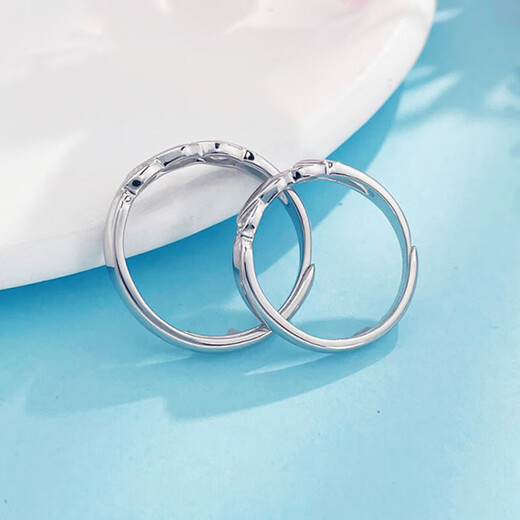 CHINA GOLD platinum ring pt950 platinum guardian knight couple ring proposal birthday birthday Valentine's Day gift for boyfriend and girlfriend about 7.84g one pair