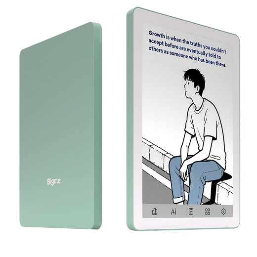 BIGME 6-inch color ink screen reader B6 electronic paper book reader fast brush ink screen tablet B6 color ink screen reader 4+64GB green card green standard version