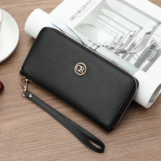 Crocodile shirt Christmas gift first layer cowhide simple women's long wallet exquisite clutch bag card holder birthday